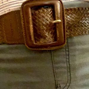 Calvin Klein leather woven belt